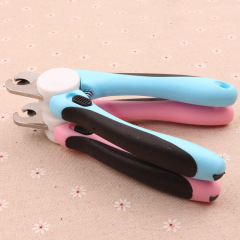 Manufacturer wholesale pink blue tpr stainless steel cat dog pet nail clippers