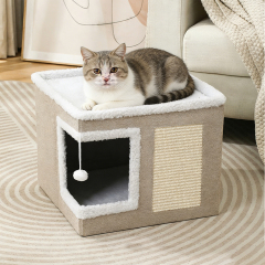Wholesale Foldable Indoor Sisal Scratcher Cat House
