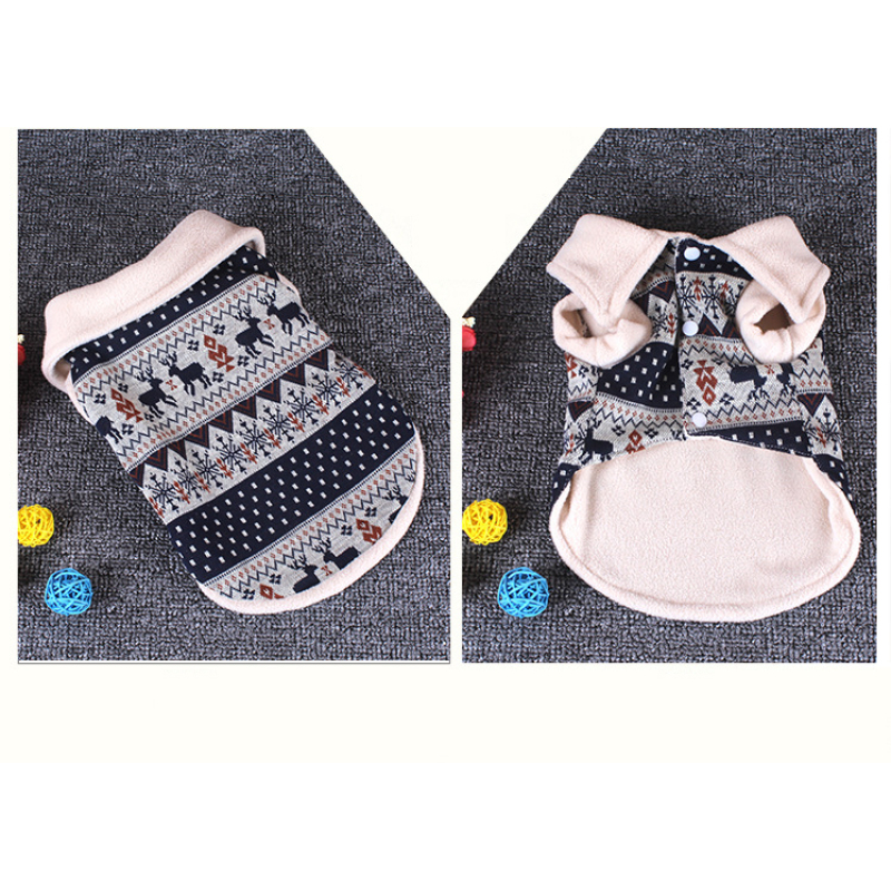 Manufacturer wholesale warm soft plush winter pet dog christmas coat
