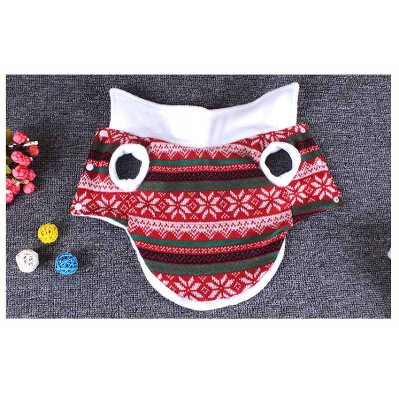 Manufacturer wholesale warm soft plush winter pet dog christmas coat