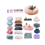 wholesale manufacturer soft luxury plush pet cushion round cat dog bed pet furniture