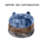 wholesale manufacturer soft luxury plush pet cushion round cat dog bed pet furniture