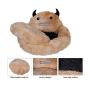 wholesale manufacturer soft luxury plush pet cushion round cat dog bed pet furniture