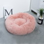 wholesale manufacturer soft luxury plush pet cushion round cat dog bed pet furniture