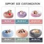 wholesale manufacturer soft luxury plush pet cushion round cat dog bed pet furniture