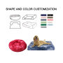 wholesale manufacturer soft luxury plush pet cushion round cat dog bed pet furniture