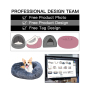 wholesale manufacturer soft luxury plush pet cushion round cat dog bed pet furniture