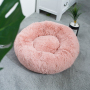 wholesale manufacturer soft luxury plush pet cushion round cat dog bed pet furniture