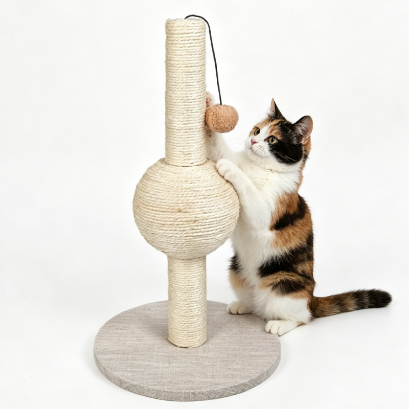 Manufacturer Wholesale OEM Beige Sisal Cat Scratching Post