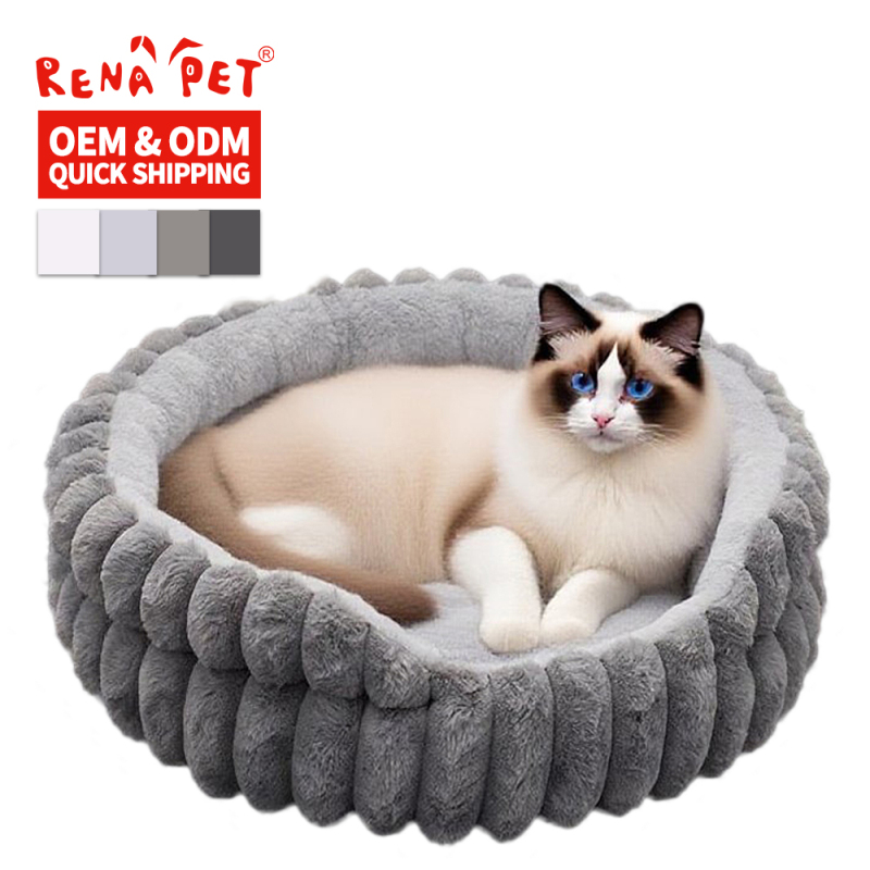 Wholesale Manufacturer Custom Logo Soft Warm Plush Dog Cat Bed Pet Product