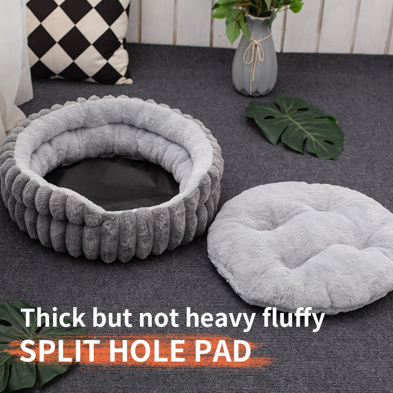 Wholesale Manufacturer Custom Logo Soft Warm Plush Dog Cat Bed Pet Product