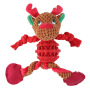 Manufacturer wholesale christmas elk snowman santa dog rope tpr short plush toys