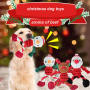 Manufacturer wholesale christmas elk snowman santa dog rope tpr short plush toys