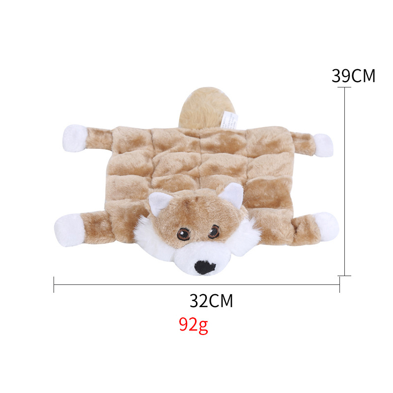 Manufacturer wholesale short plush squeaky bite resistant dog chewing toy