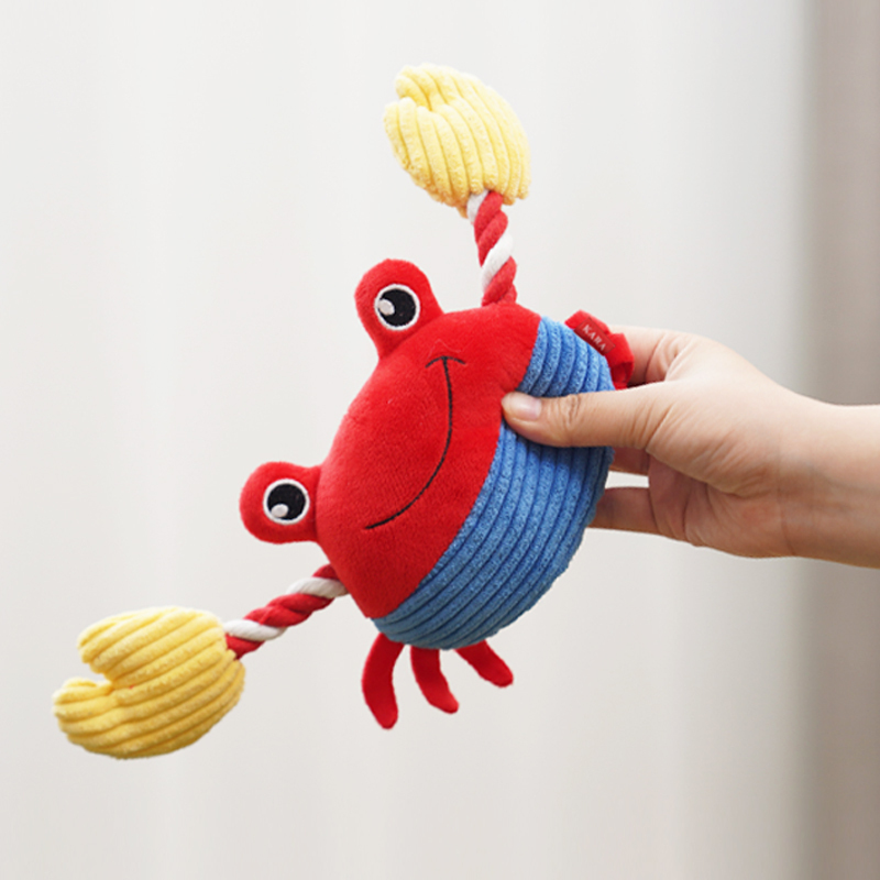 Manufacturer wholesale short plush squeaky bite resistant dog chewing toy
