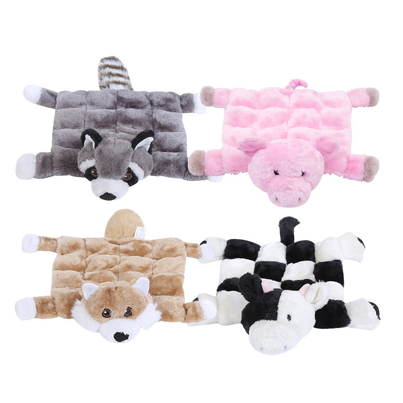 Manufacturer wholesale short plush squeaky bite resistant dog chewing toy