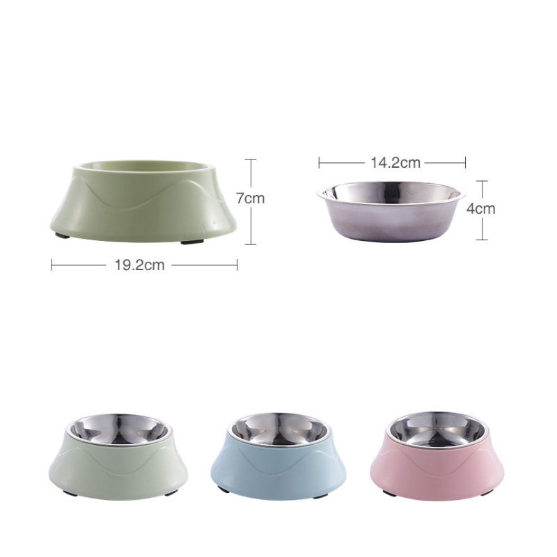 Manufacturer wholesale pp stainless steel detachable dog bowl non-slip