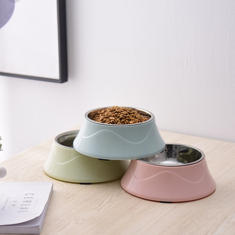 Manufacturer wholesale pp stainless steel detachable dog bowl non-slip