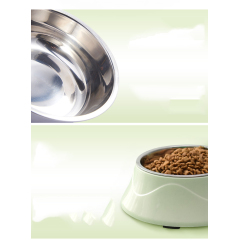 Manufacturer wholesale pp stainless steel detachable dog bowl non-slip