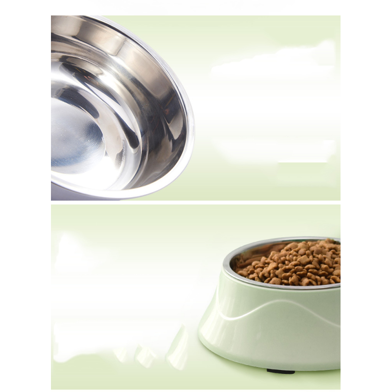 Manufacturer wholesale pp stainless steel detachable dog bowl non-slip
