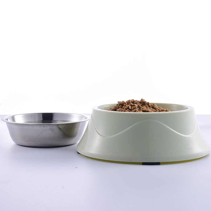 Manufacturer wholesale pp stainless steel detachable dog bowl non-slip