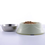 Manufacturer wholesale pp stainless steel detachable dog bowl non-slip