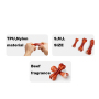Manufacturer wholesale beef fragrance TPU nylon chew dog simulation bone toy