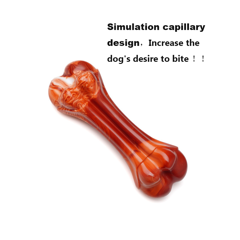 Manufacturer wholesale beef fragrance TPU nylon chew dog simulation bone toy