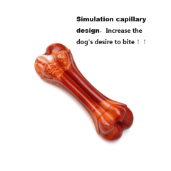 Manufacturer wholesale beef fragrance TPU nylon chew dog simulation bone toy