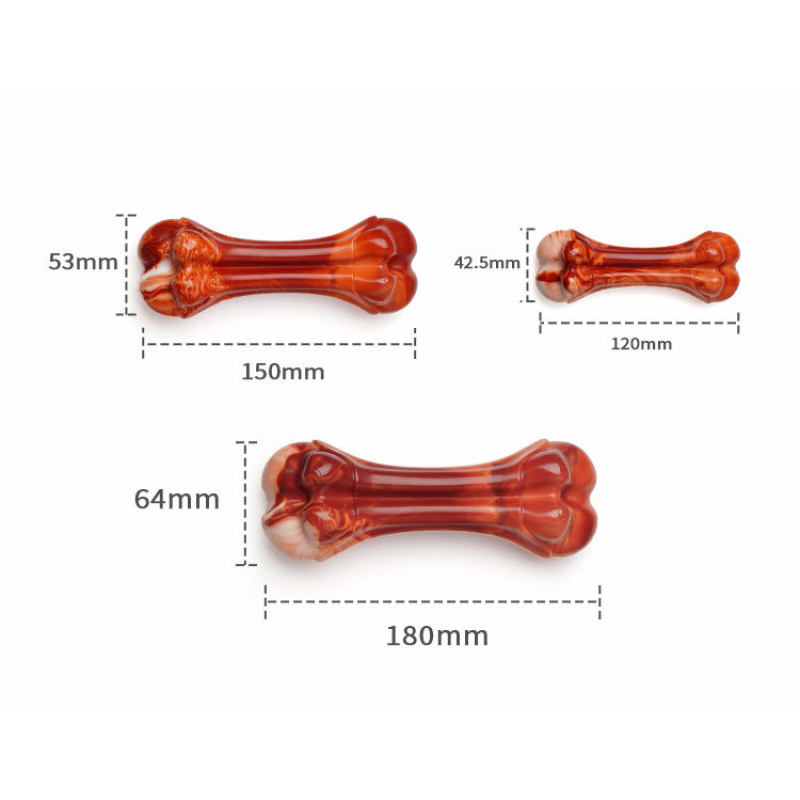 Manufacturer wholesale beef fragrance TPU nylon chew dog simulation bone toy