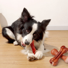 Manufacturer wholesale beef fragrance TPU nylon chew dog simulation bone toy
