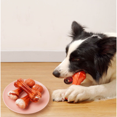 Manufacturer wholesale beef fragrance TPU nylon chew dog simulation bone toy