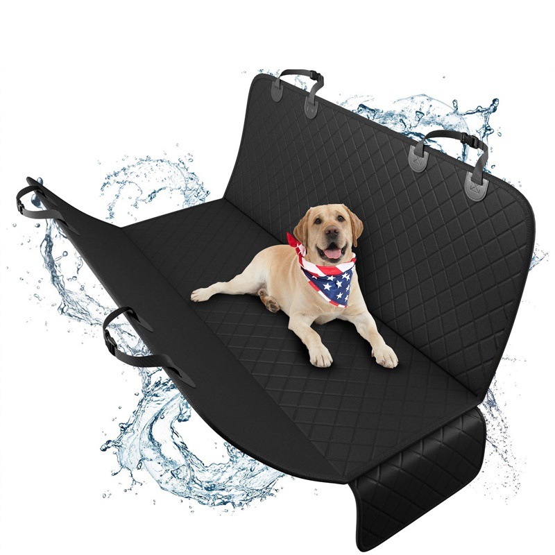 Manufacturer wholesale large black waterproof foldable oxford carrier pet dog car seat cover