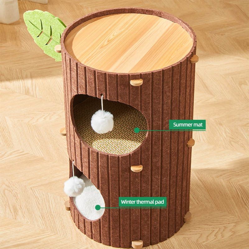 Wholesale Two Three Layer Tree Hole Design Cat Tunnel House