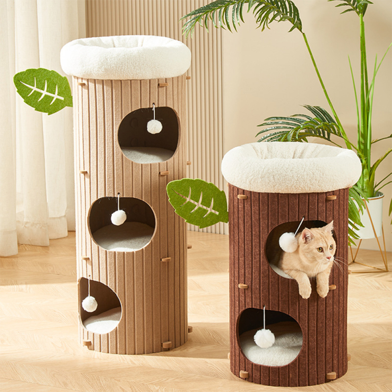 Wholesale Two Three Layer Tree Hole Design Cat Tunnel House