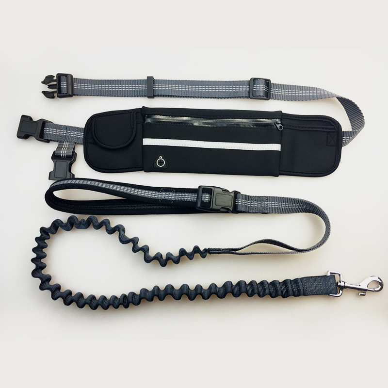 Manufacturer wholesale adjustable running used dog leash with pocket set