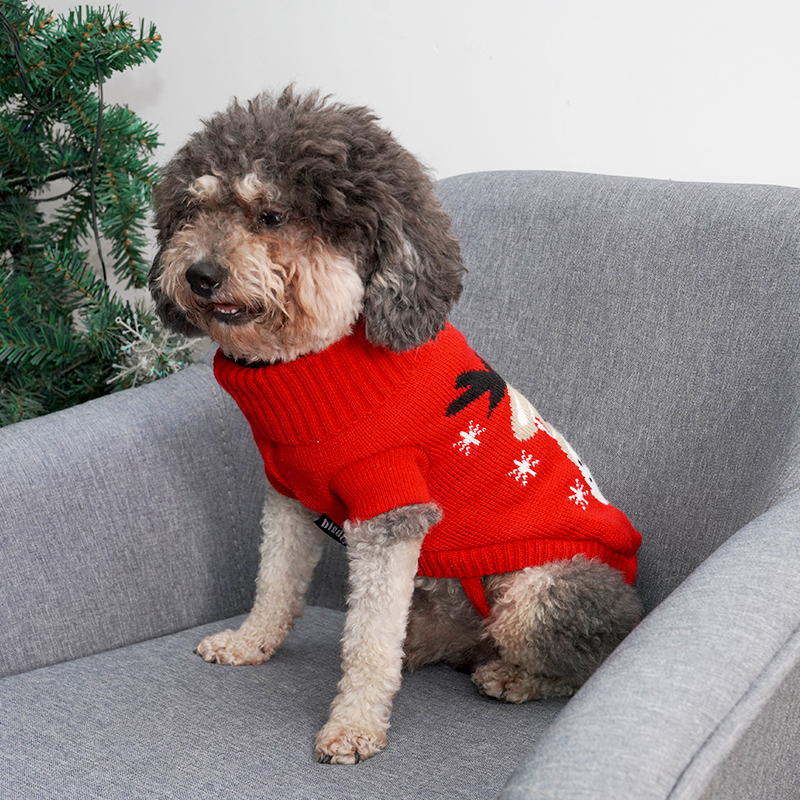 Manufacturer wholesale red dog christmas sweater clothes