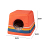 manufacturer wholesale bohemian style foldable warm short plush cat bed functional