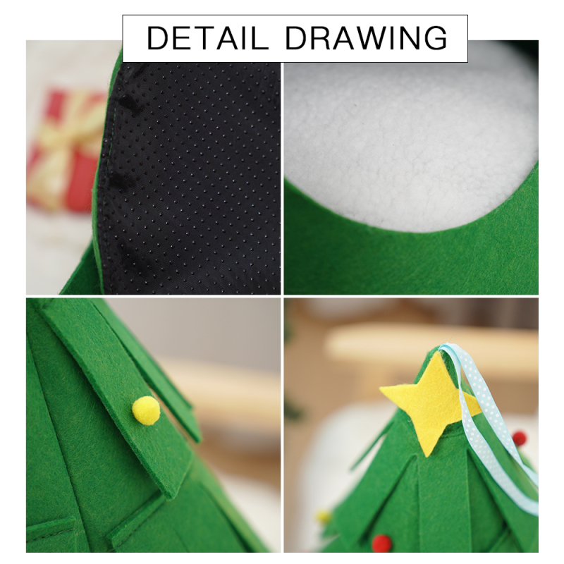 Manufacturer wholesale green triangle cat bed christmas tree