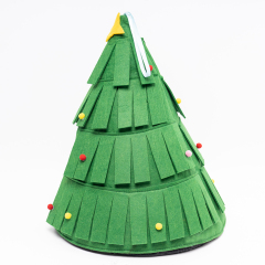 Manufacturer wholesale green triangle cat bed christmas tree