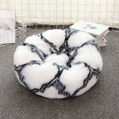 wholesale manufacturer soft plush warm dog cat donut beds tie-dye color
