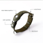Manufacturer wholesale custom logo leather dog collar placed airtag