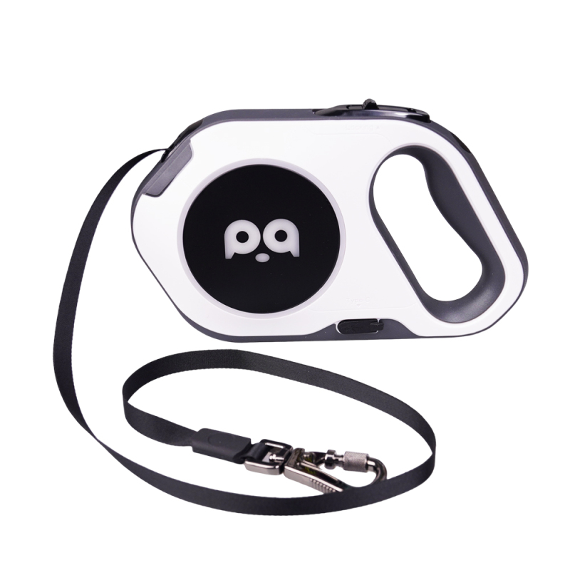 Manufacturer wholesale custom logo reflective dog retractable leash with LED light chargeable
