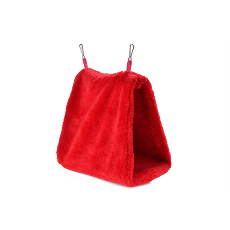 Manufacturer wholesale foldable warm soft plush hanging triangular bird tent