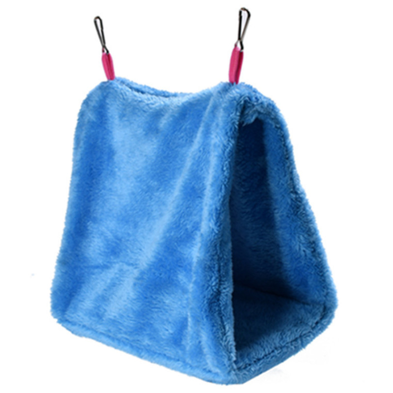Manufacturer wholesale foldable warm soft plush hanging triangular bird tent