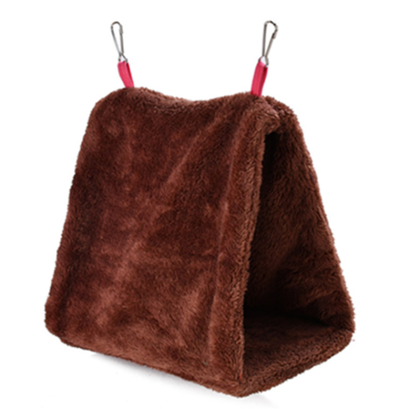 Manufacturer wholesale foldable warm soft plush hanging triangular bird tent