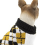 Manufacturer wholesale navy blue yellow plaid winter dog sweater