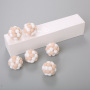 Manufacturer wholesale box packed bell inside round cat plush ball toys