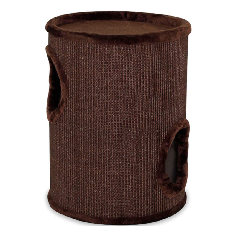 Wholesale Sisal Board Short Plush Brown Cat Tunnel