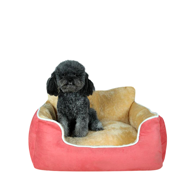 Manufacturer wholesale soft luxury suede short plush pet dog sofa bed